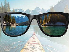 模拟演示EnChroma眼镜如何使颜色清晰和充满活力.